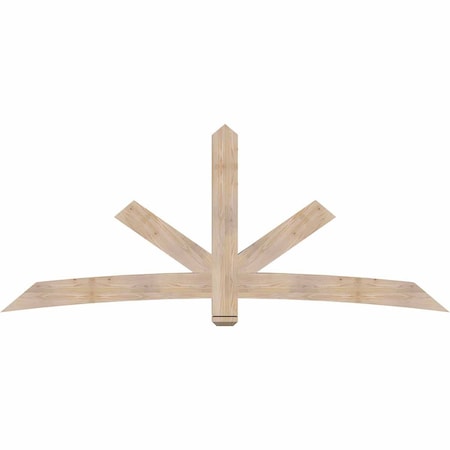 Ekena Millwork Alberta Smooth Timber Gable Bracket, Douglas Fir, 96"W x 40"H x 3 1/2"D x 5 1/2"F, 10/12 Pitch GBW096X40X0406ALB00SDF